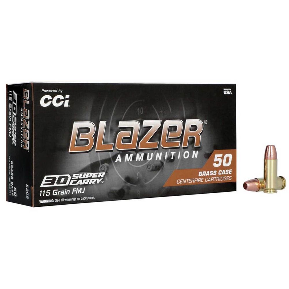 CCI|Blazer - Blazer Brass - AMMO 30 SUP CARRY 115GR FMJ BRASS 50/BX for sale