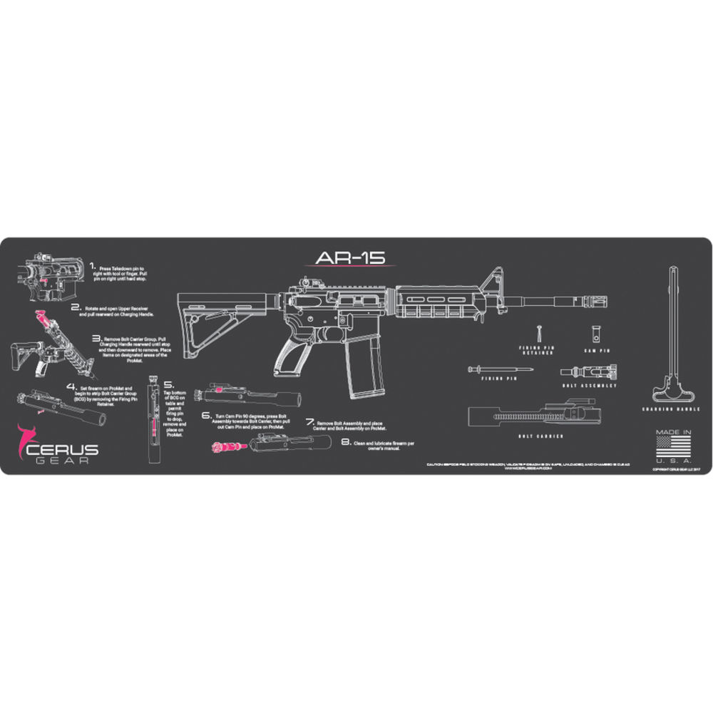 cerus gear - RMAR15INSPNK - AR-15 INSTRUCTIONAL GRAY/PINK for sale