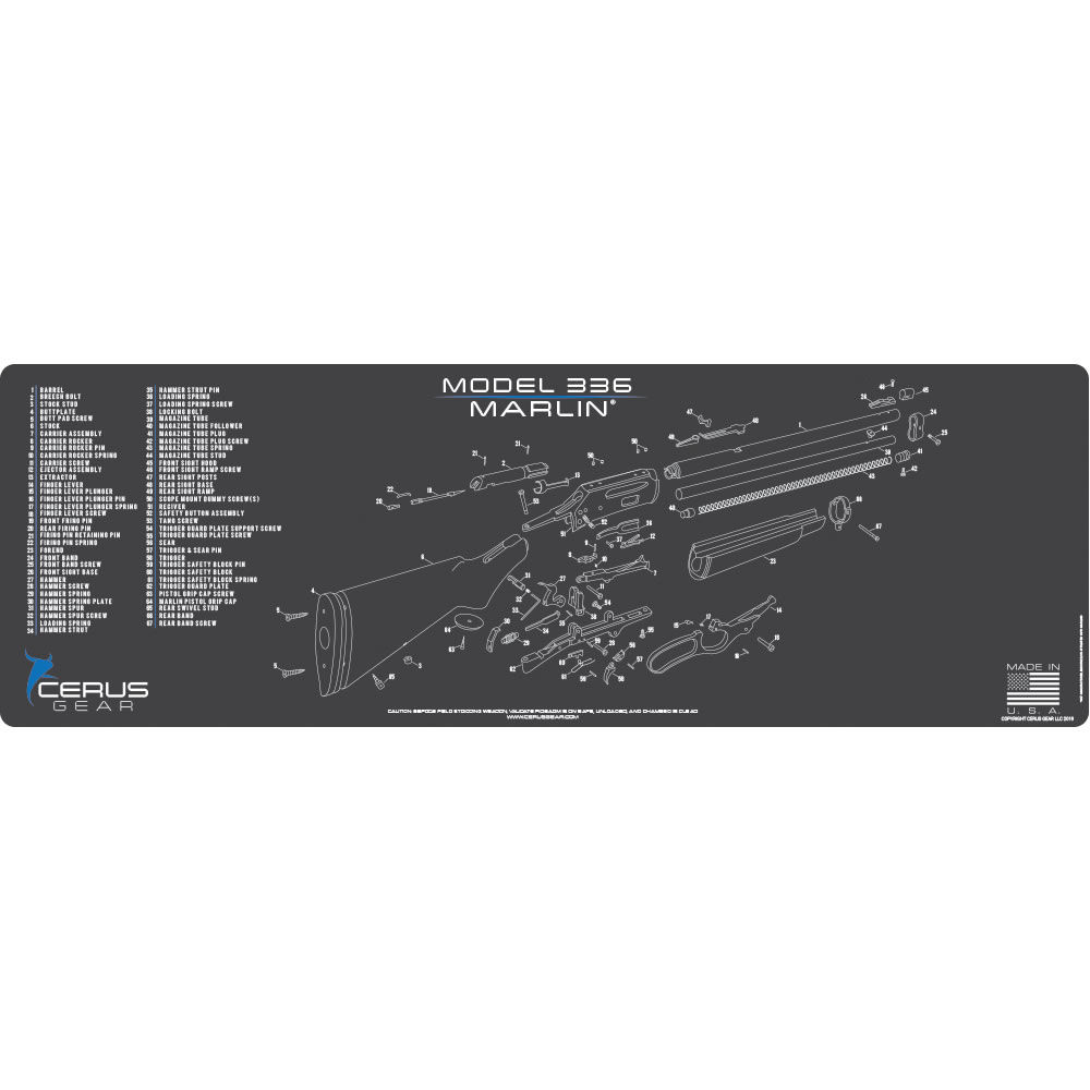 cerus gear - RMMRL336SCHGRY - MARLIN MODEL 336 SCHEMATIC CHARCOAL GRAY for sale