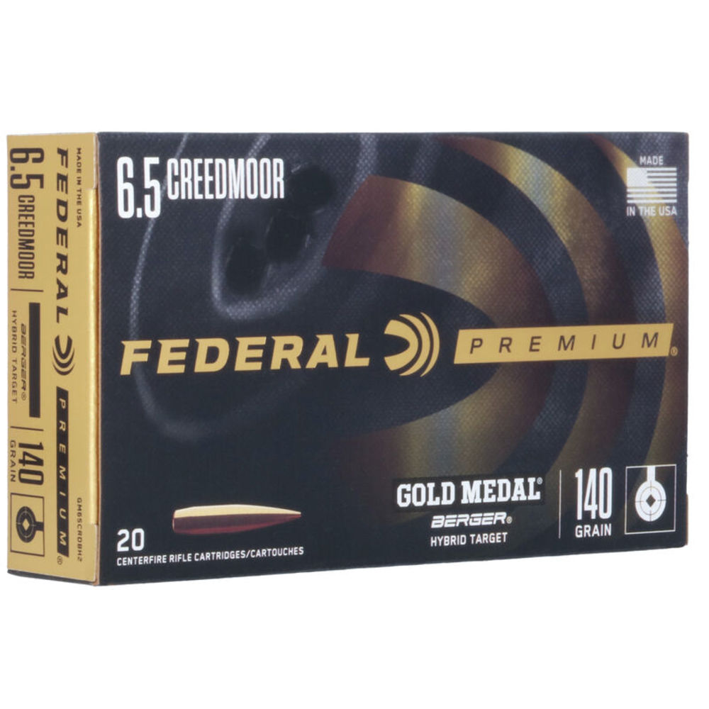 Federal - Premium - 6.5mm Creedmoor - 6.5 CREEDMOOR 140 GR TARGET 20/BX for sale