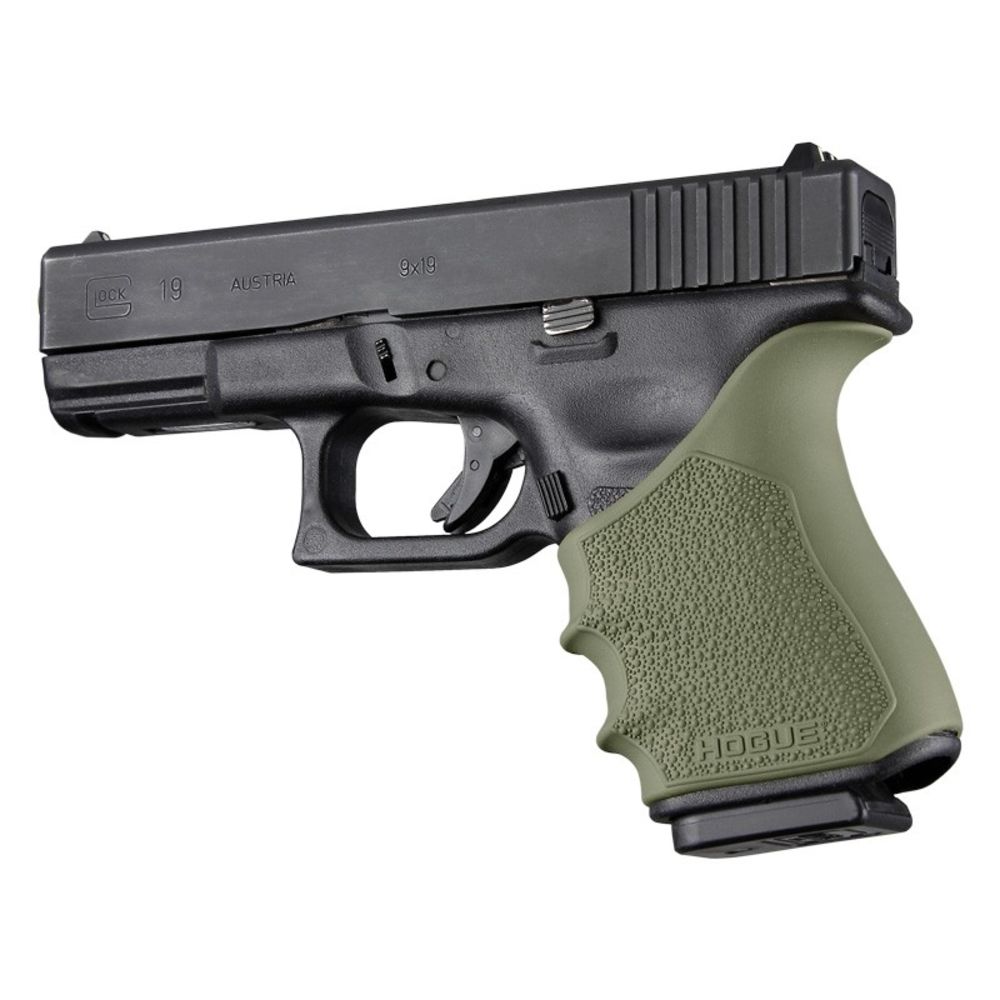 hogue - HandAll Beavertail Grip Sleeve - HNDLL BVR GRPSLV GLK19 G3-4 OD GREEN for sale