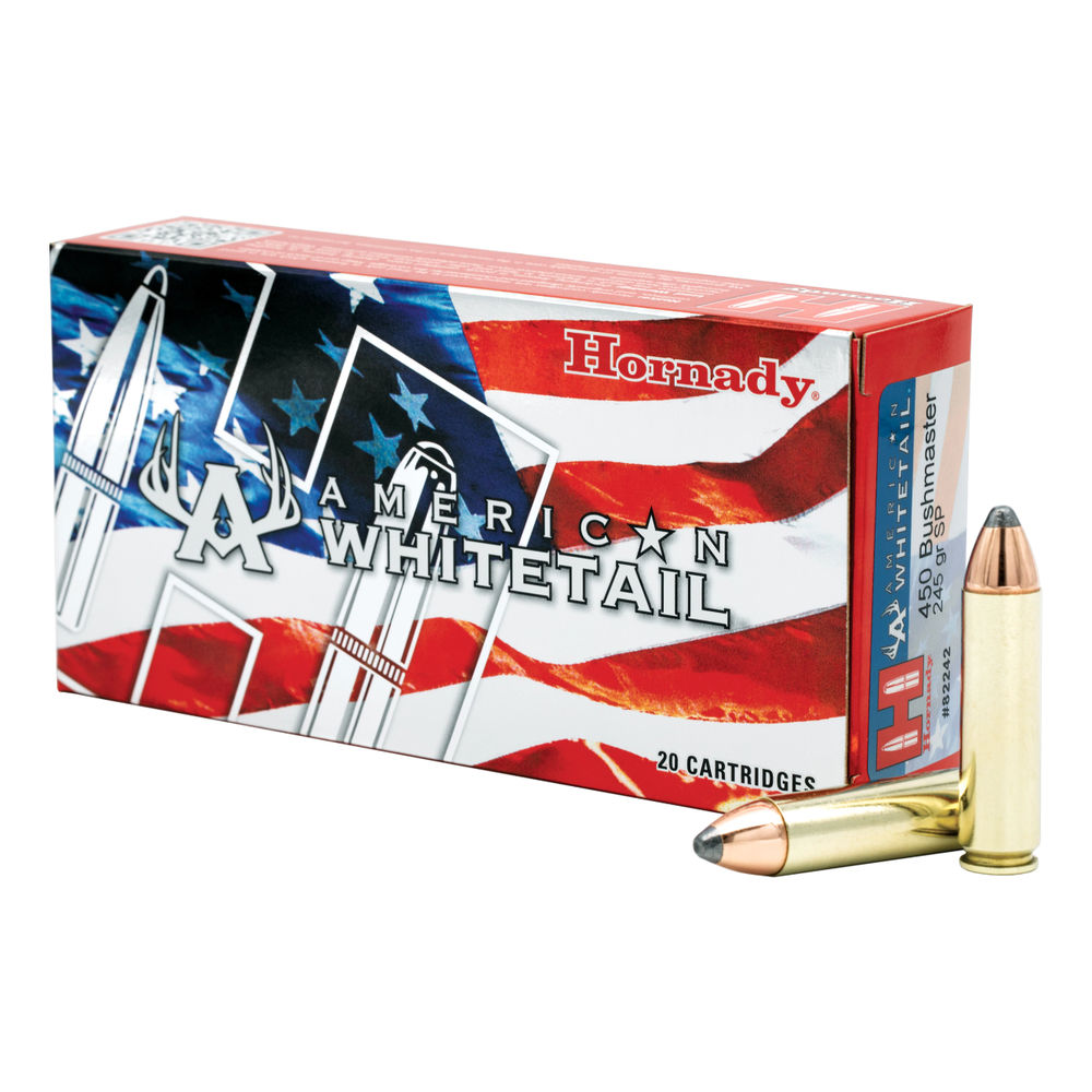 Hornady - American Whitetail - .450 Bushmaster - AMMO AW 450 BUSH 245GR INTERLOCK 20/BX for sale