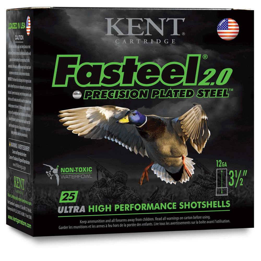 kent cartridge usa - Fasteel 2.0 - AMMO 20GA 3IN 2SH 1550 FPS 25/BX for sale