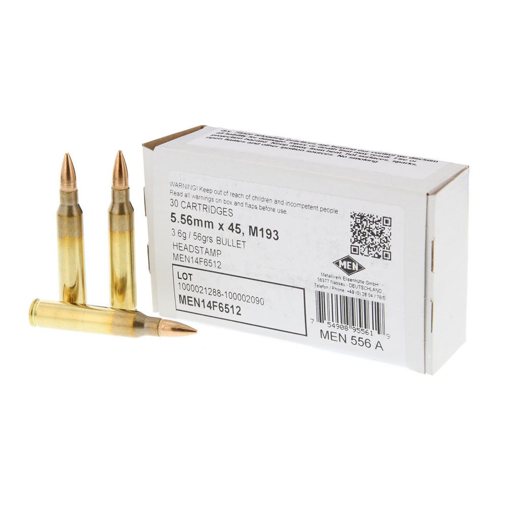 Magtech - MEN556A - MEN 5.56 NATO 56GR FMJ M193 30RD/BX for sale