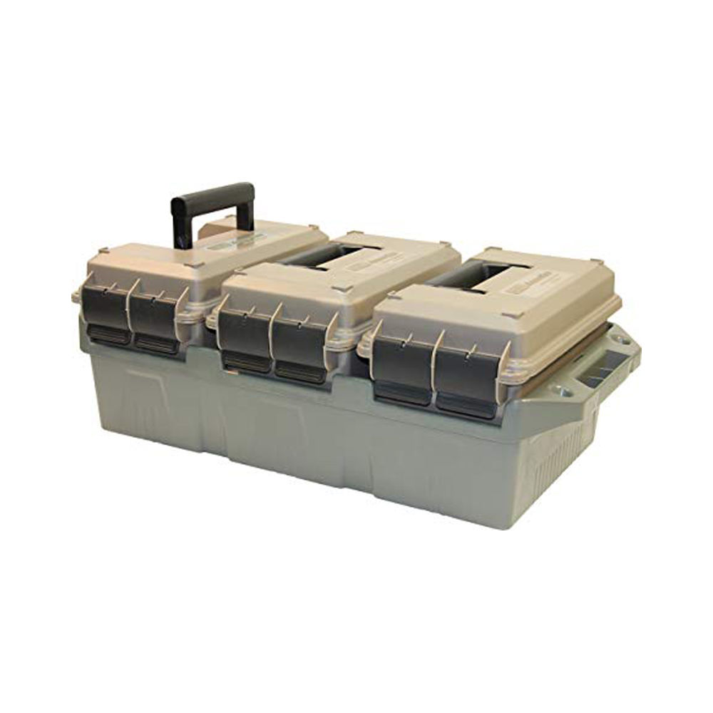 mtm case-gard - 3-Can Ammo Crate - 3 CAN AMMO CRATE 50 CAL DARK EARTH for sale