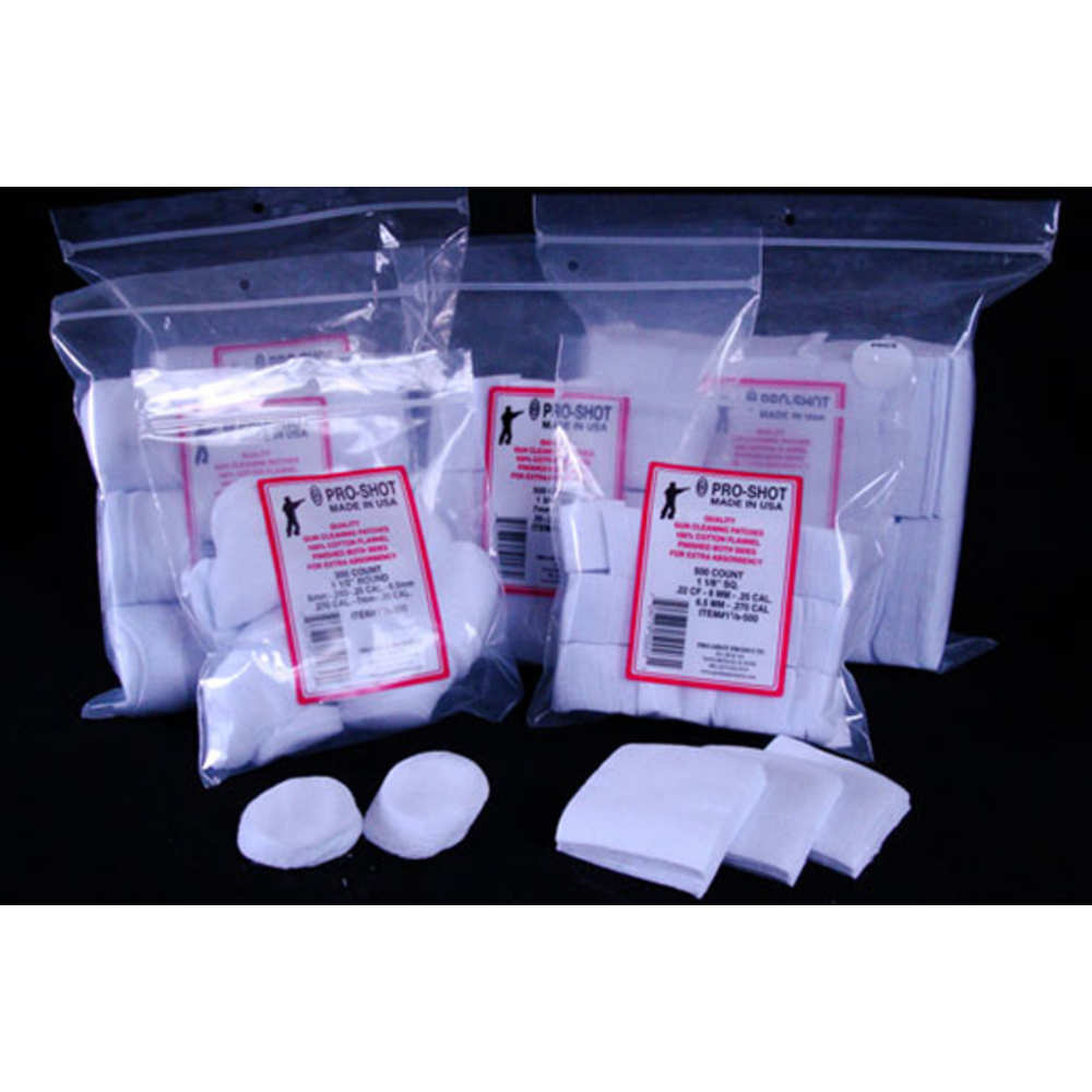 pro-shot - 212500 - CLEANING PATCHES 21/2IN RD 500CT for sale