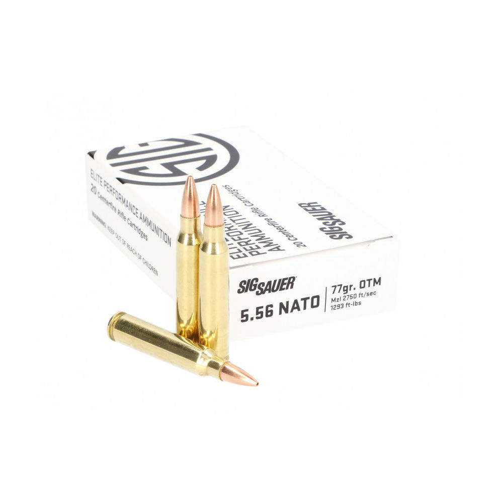 Sig Sauer - Marksman - AMMO 5.56 NATO 77GR ELITE OTM BOX/20 for sale