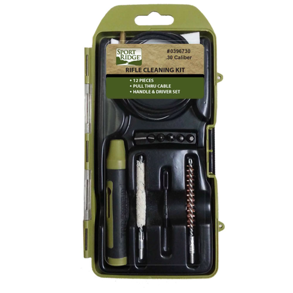 sport ridge - 0396722 - 22 CAL 12 PC RIFLE CLEANING KIT HARD CS for sale