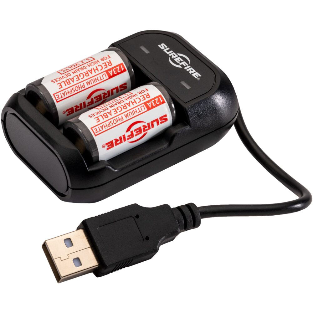 surefire - AC/DC Wall Charger Kit - TWO LFP123 LI-FE-PH RECH CELLS CHARGER for sale
