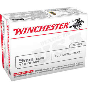 WIN USA 9MM 115GR FMJ CAN 500/1000 - for sale